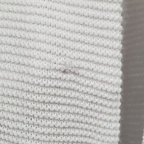 W By Worth Women's Ribbed Open Front Long Sleeve Cardigan Sweater White Pocket S - Picture 10 of 12